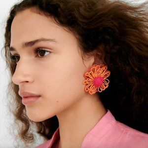 DAISY FLOWER EARRINGS  Statement Fashion Jewelry Beads